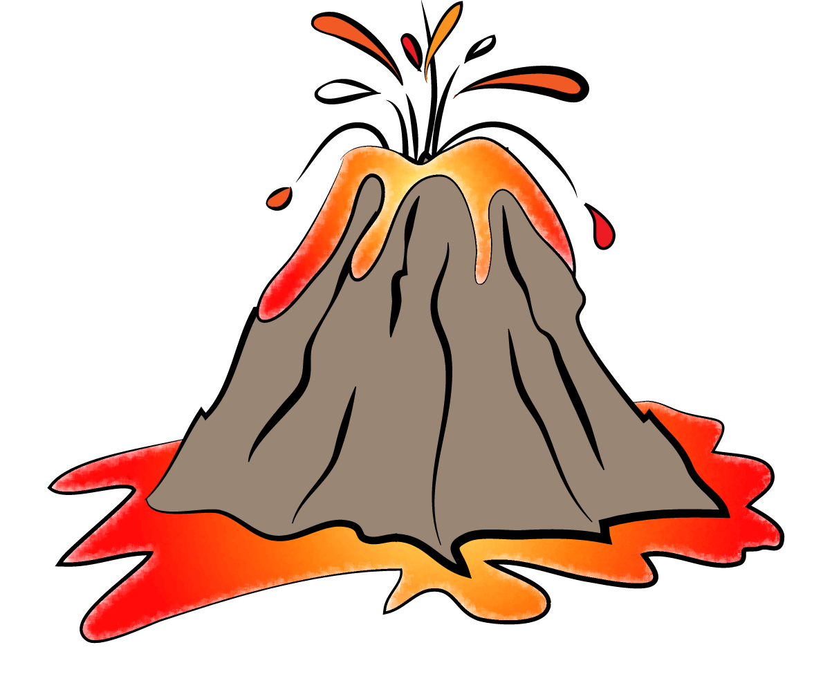 Explosion clipart volcano. Good morning kids on