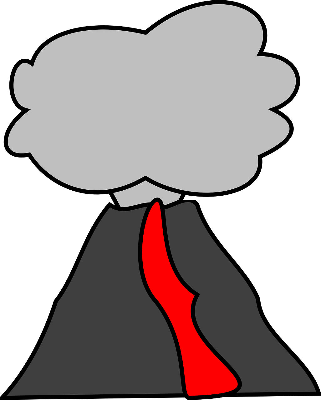 Clipart explosion volcano. How to make a