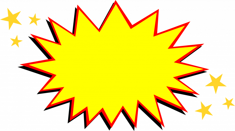 clipart explosion yellow