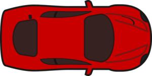 Clipart eye car. Red top view clip