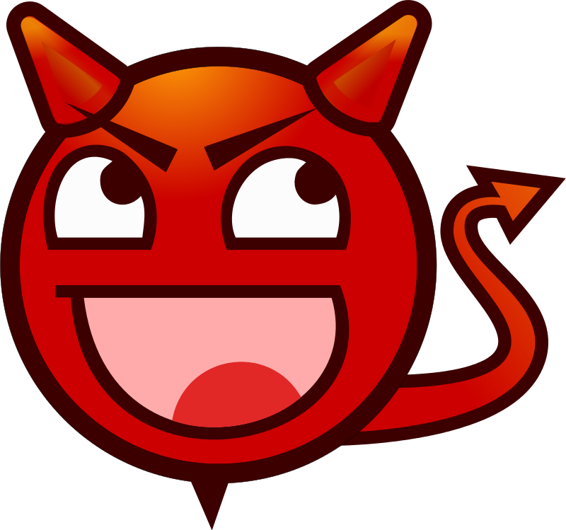 Free pictures of cartoon. Halo clipart devil