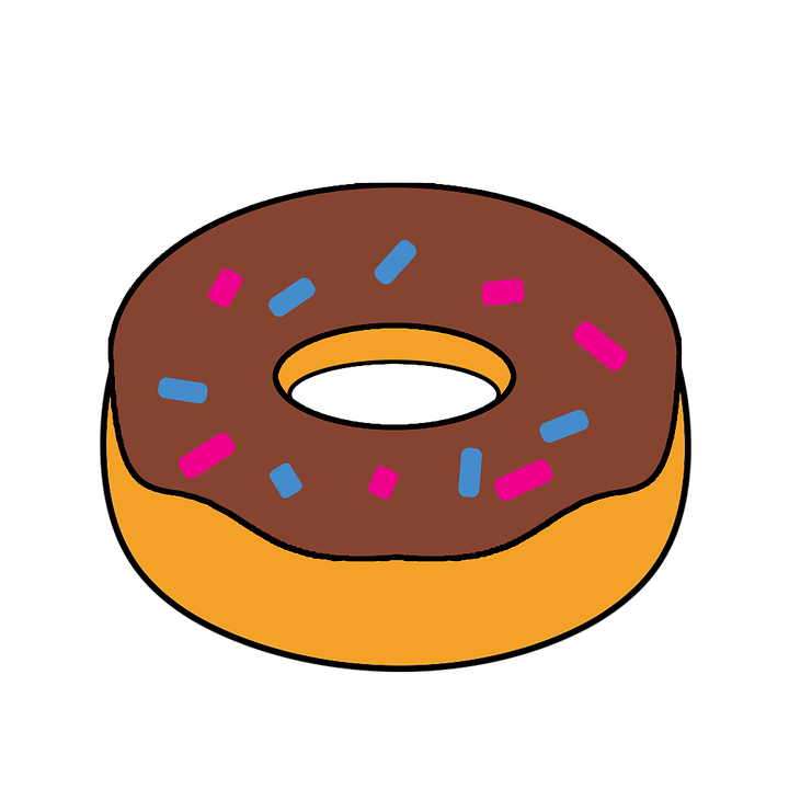 Clipart food cartoon. Free photo snack doughnut
