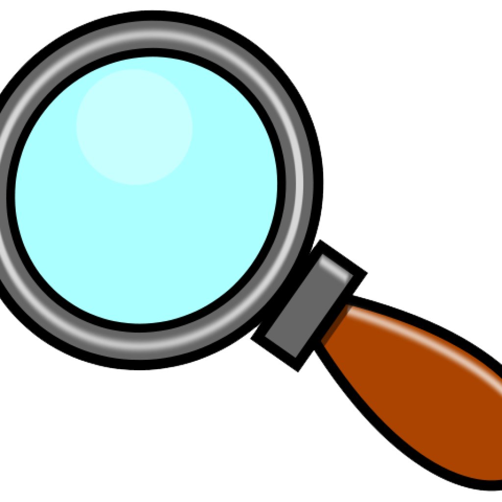 green clipart magnifying glass