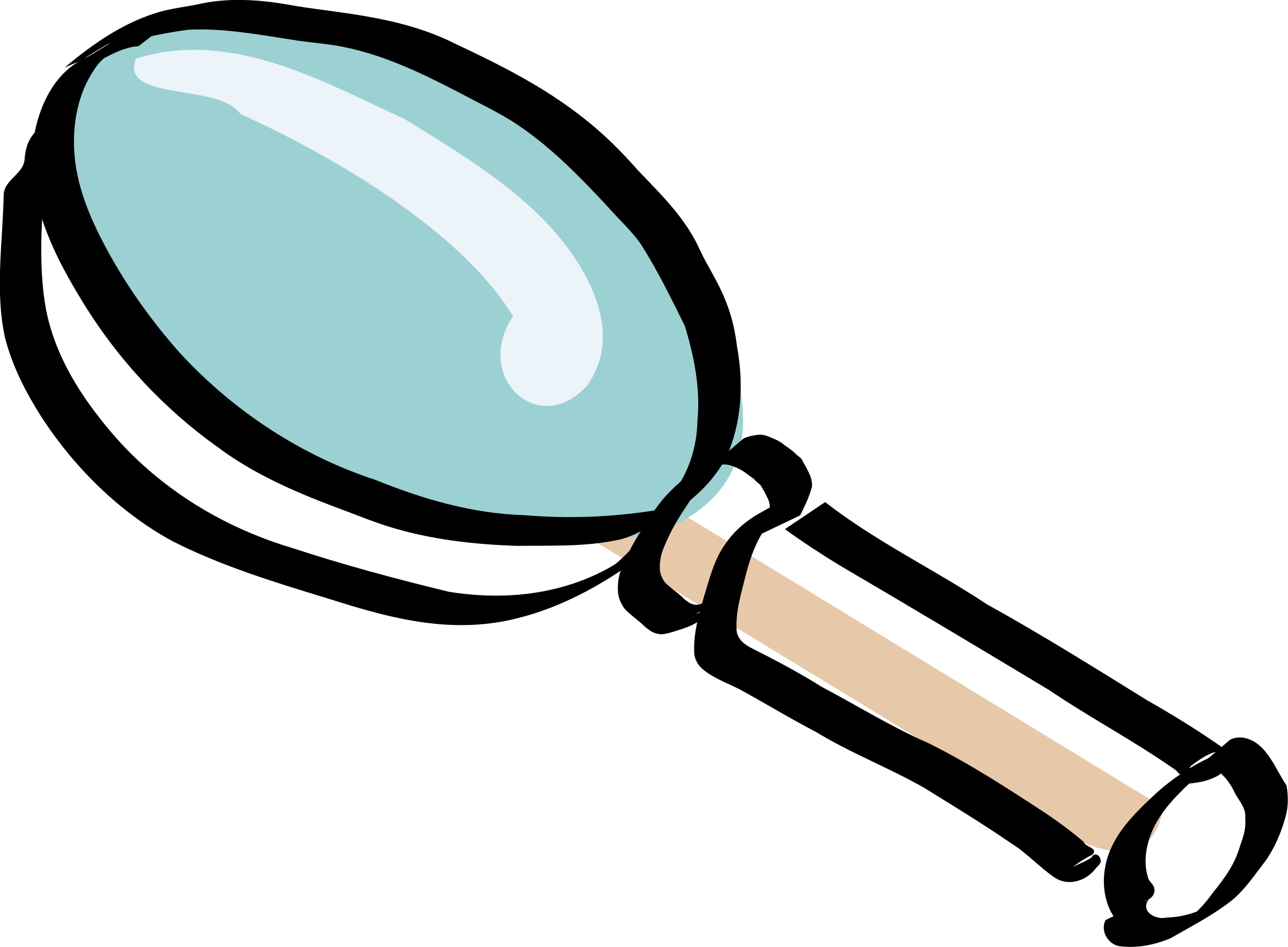 Detective with magnifying glass. Hand clipart lense