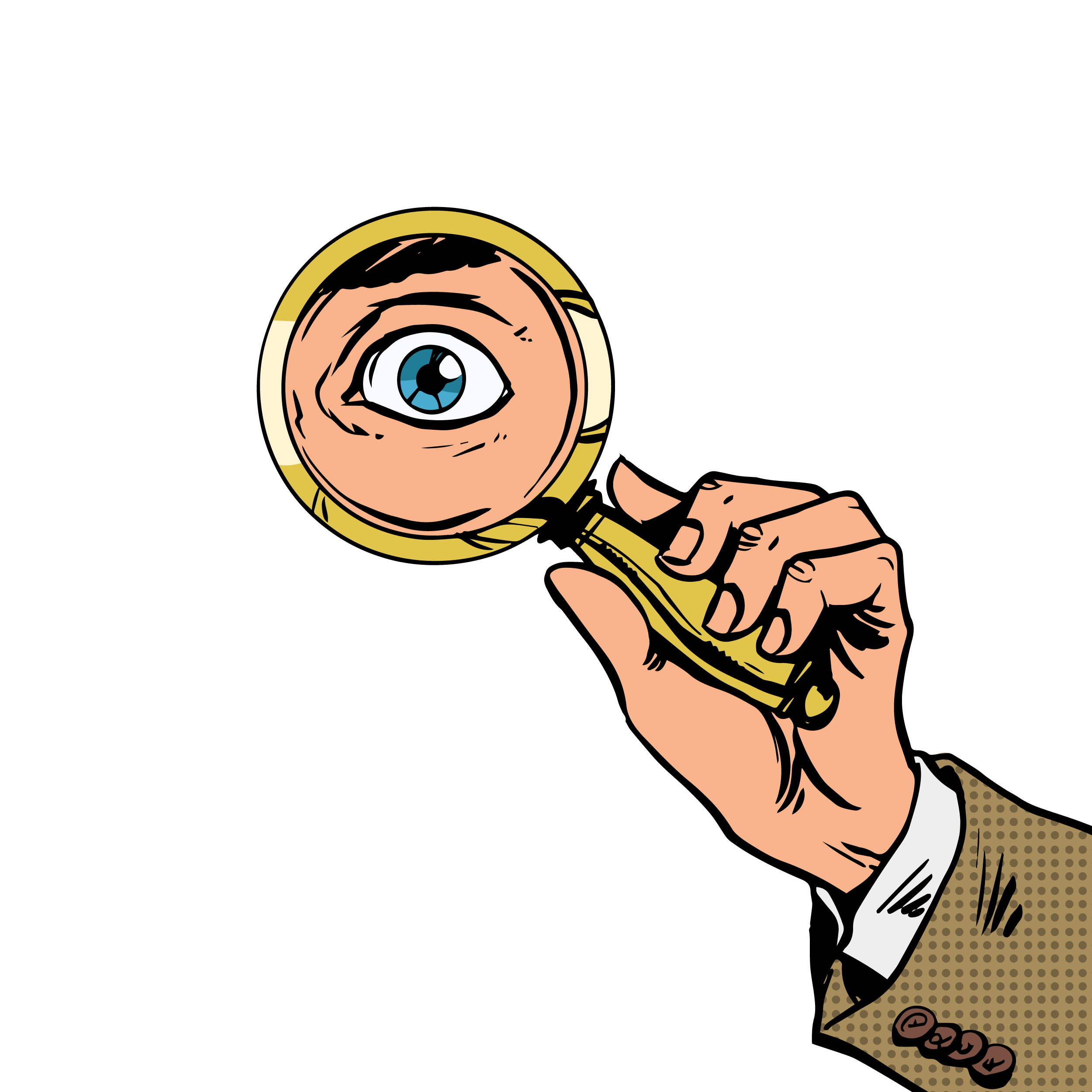 eyes clipart magnifying glass