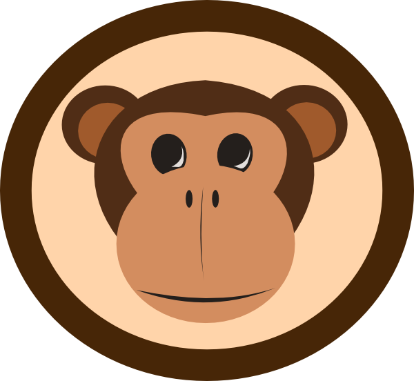 monkey clipart line