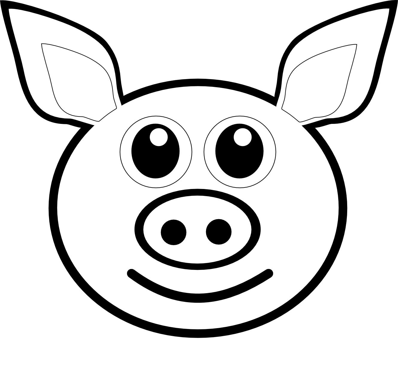 face clipart pig