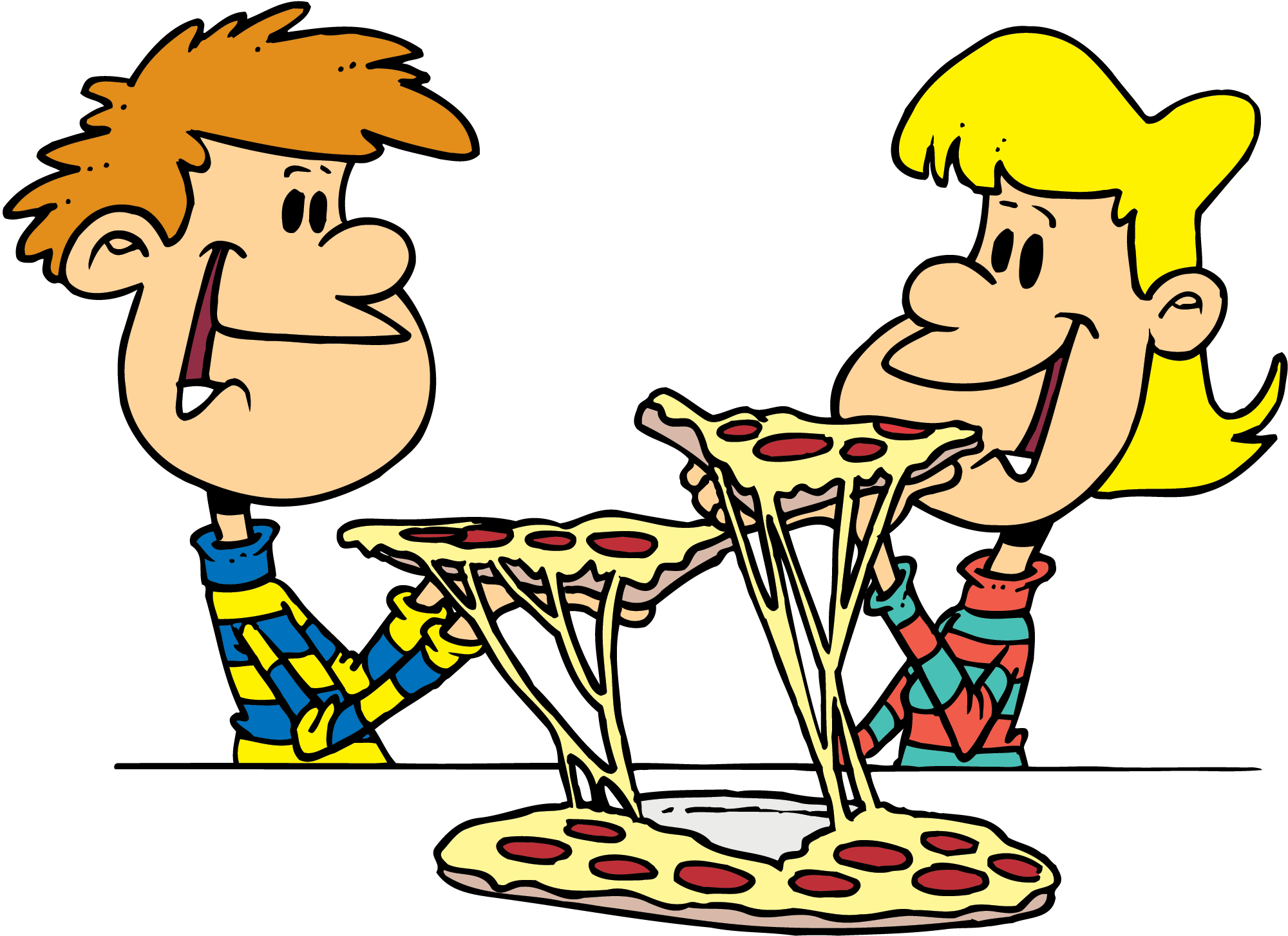 eating clipart pizza