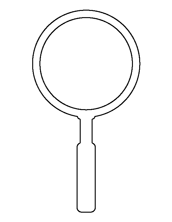 Clipart glasses outline. Magnifying glass pattern use