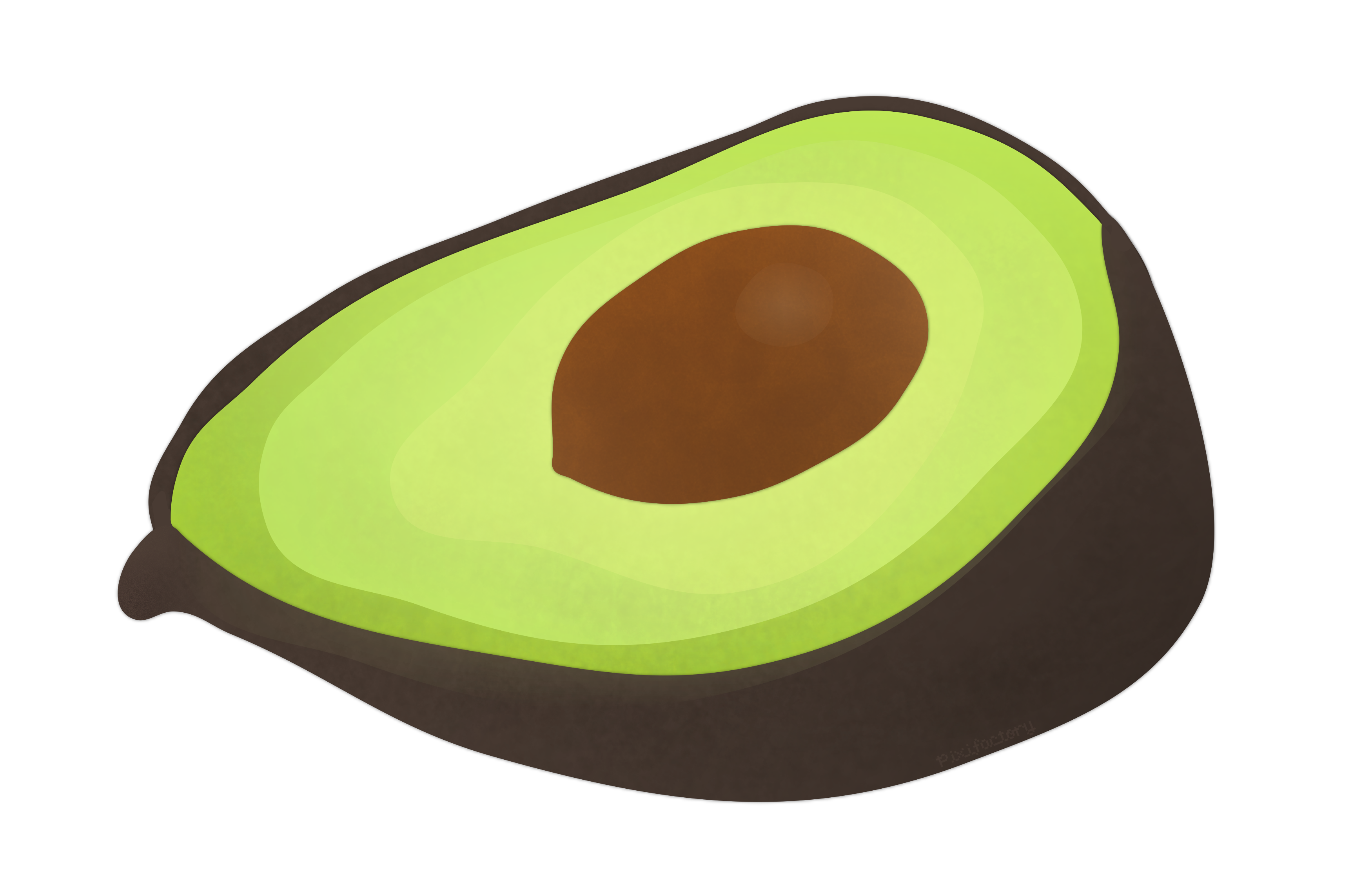 clipart face avocado
