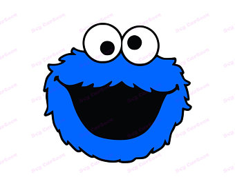 clipart face cookie monster