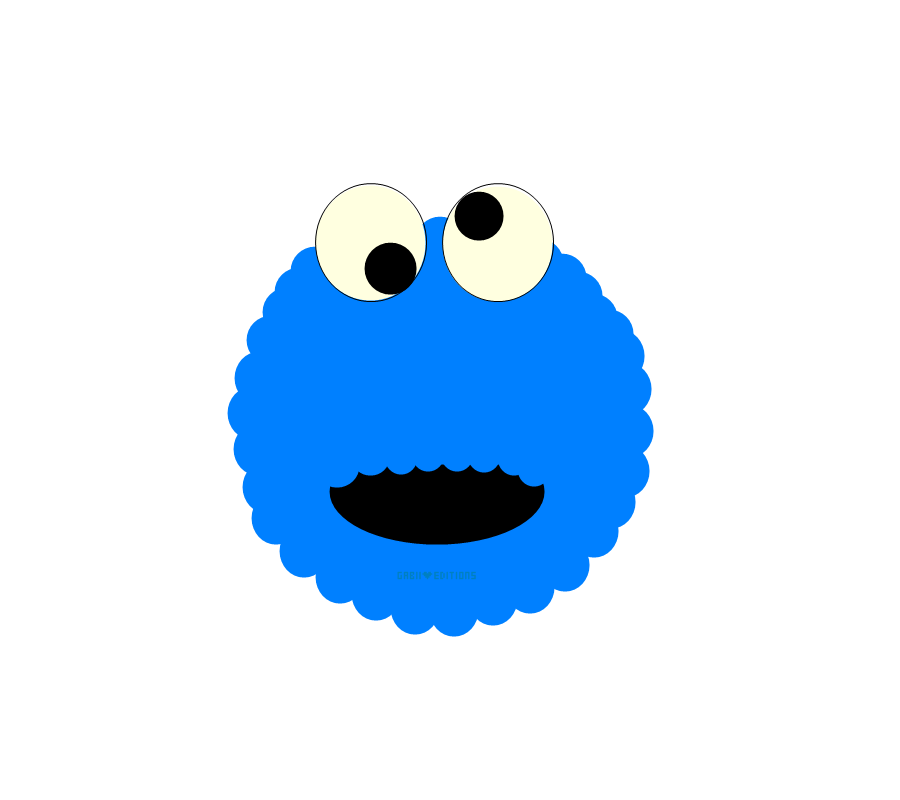 Mouth clipart cookie monster. Silhouette at getdrawings com