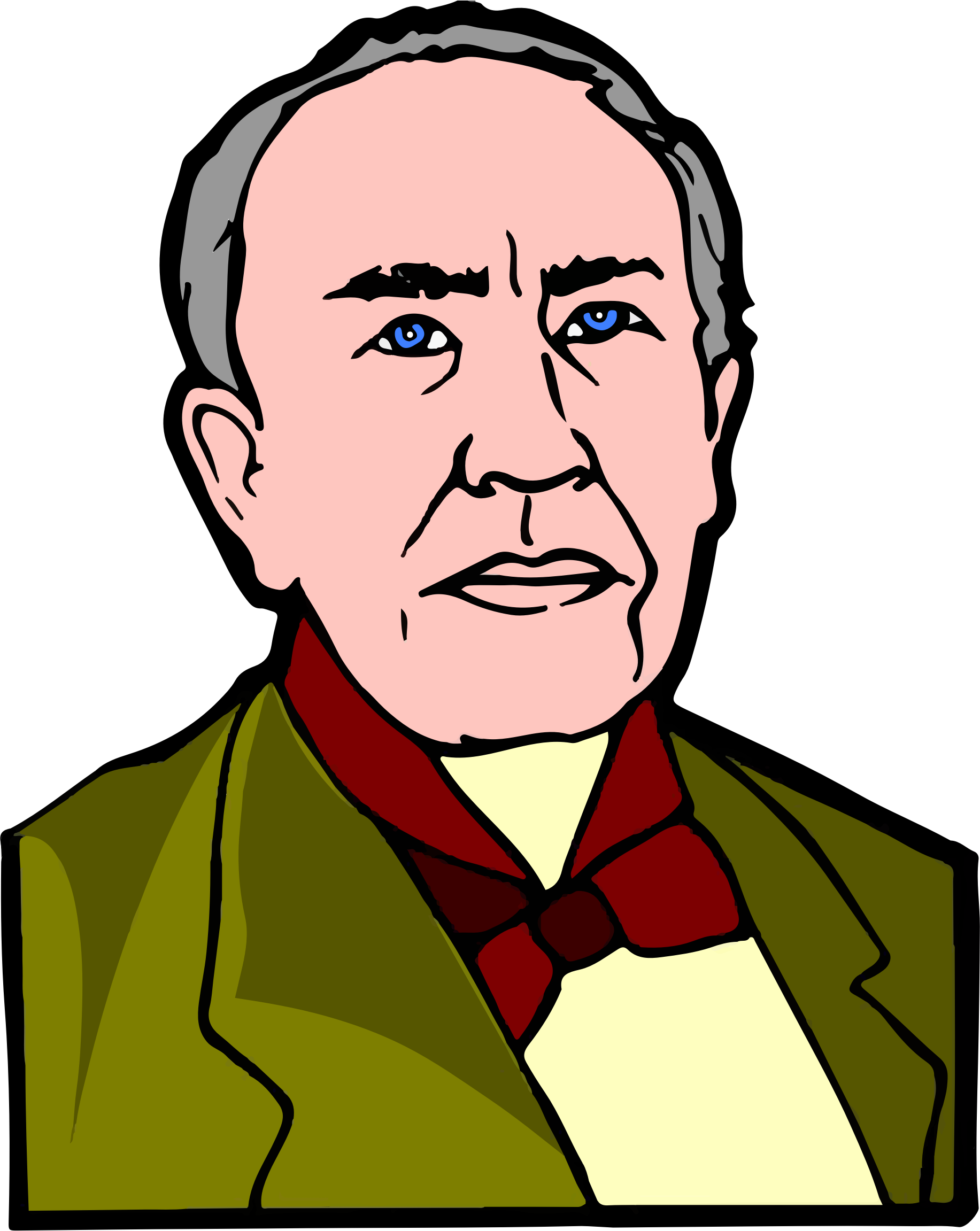 Clipart face cowboy. Thomas alva edison big