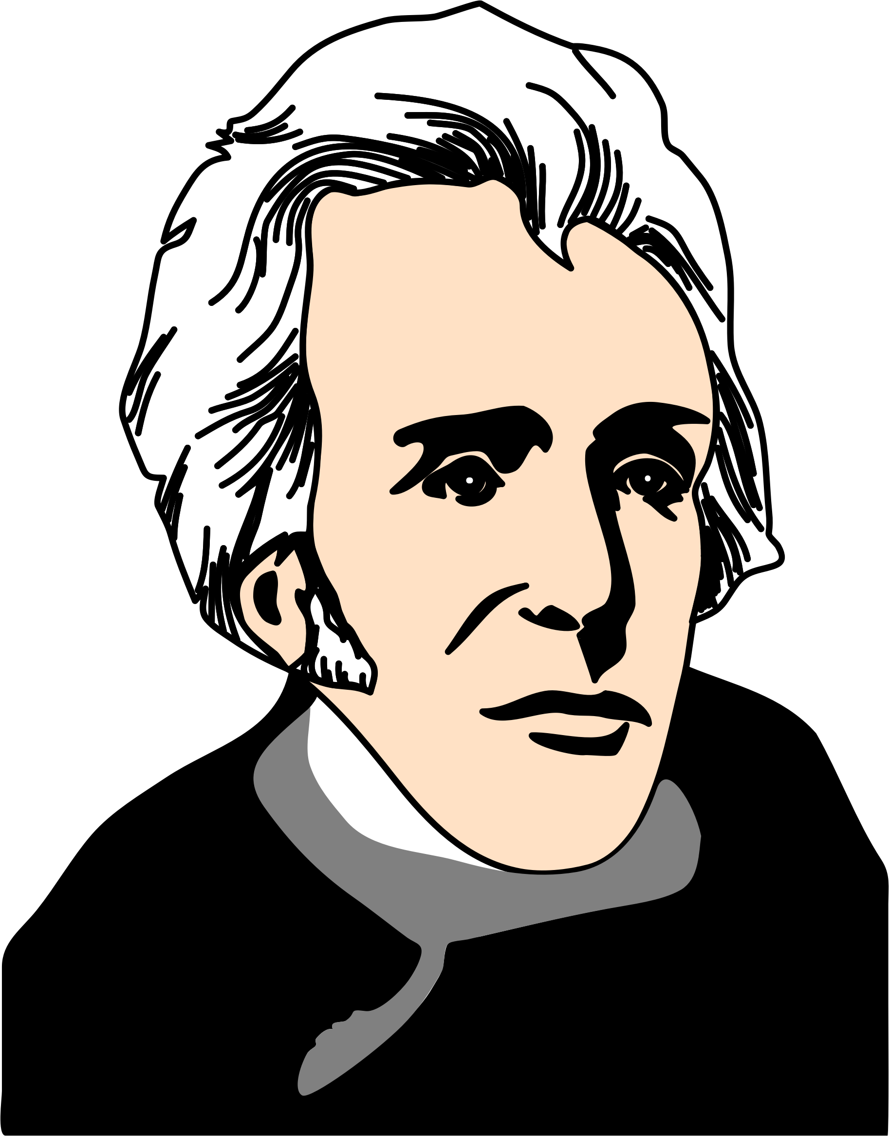Thomas jefferson big image. Clipart face cowboy