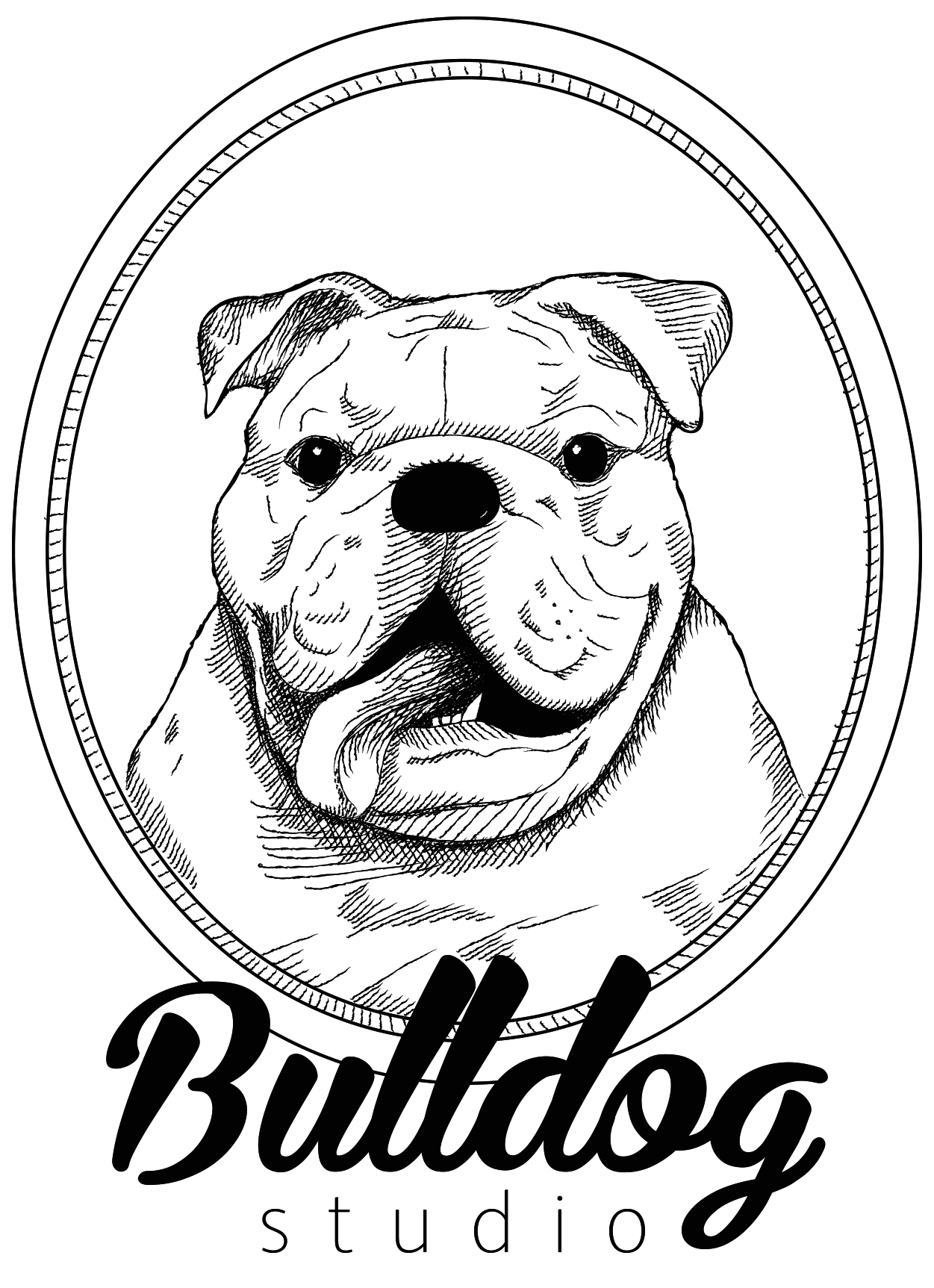 happy clipart bulldog