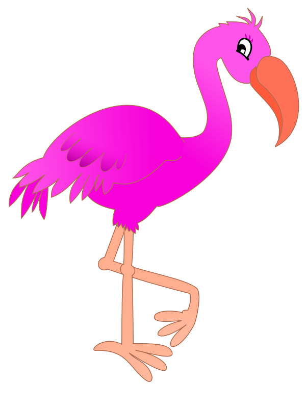 flamingo clipart sad