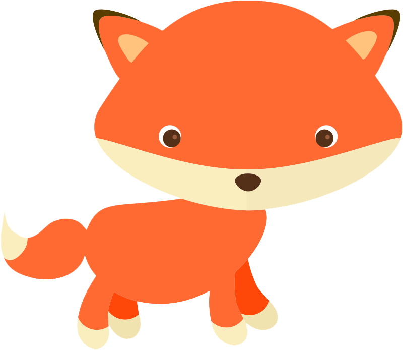 Clipart forest fox. Cute free vectores png