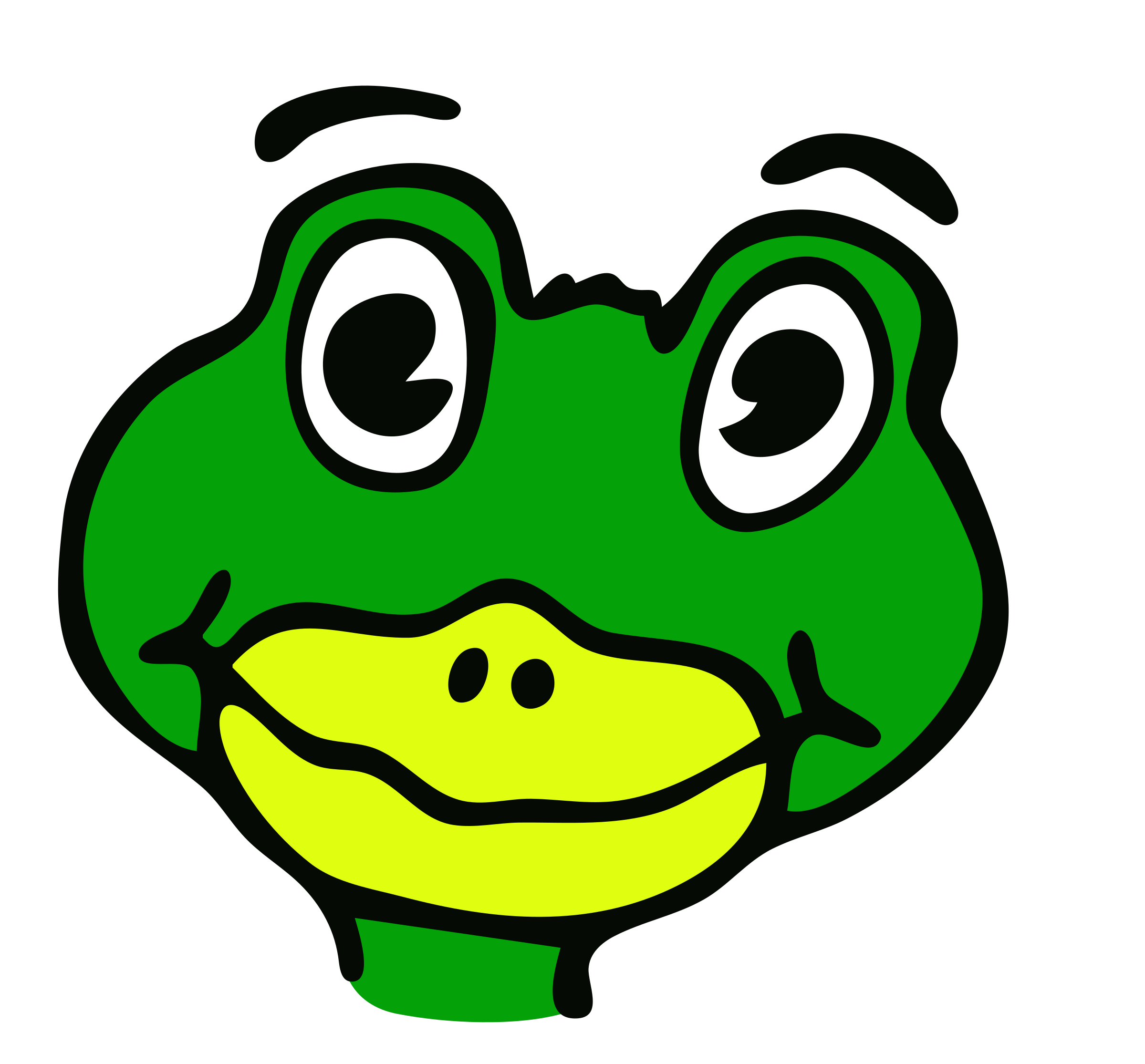face clipart frog