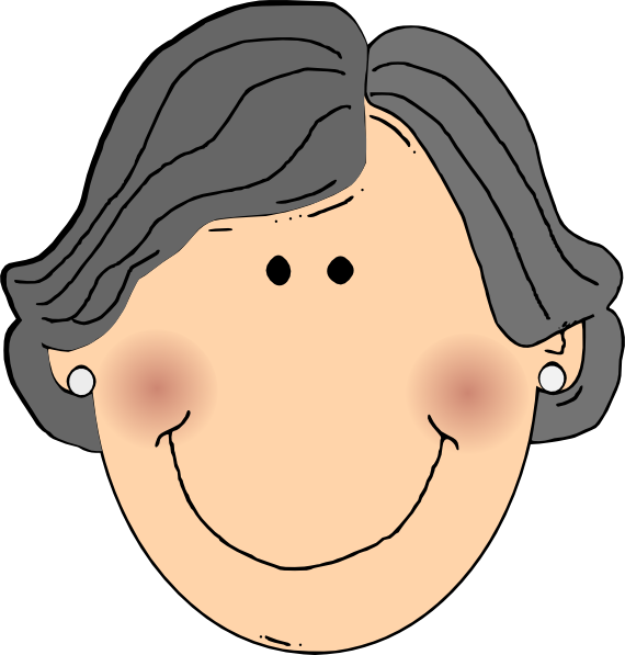 clipart face grandmother