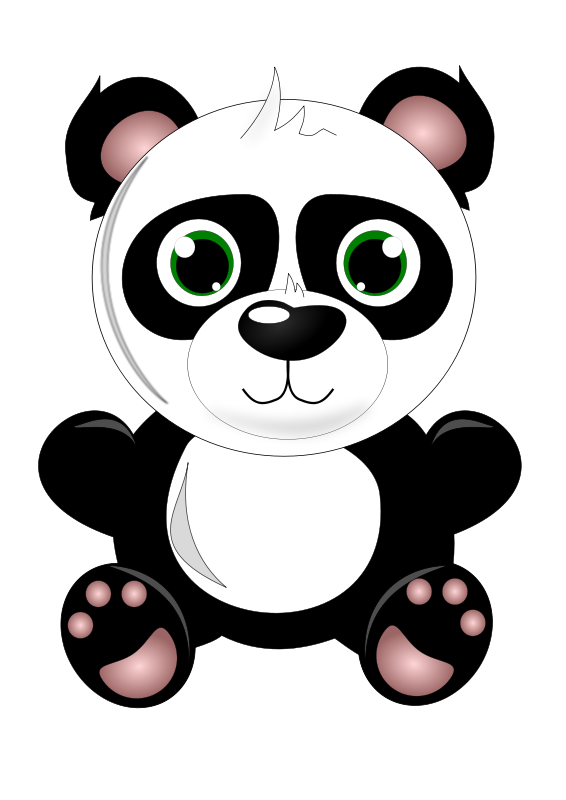 panda clipart cartoonish