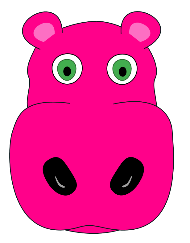 Free face cliparts download. Mask clipart hippo