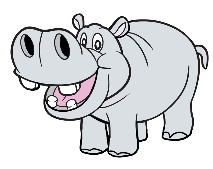 Hippopotamus clip art images. Yak clipart sketches