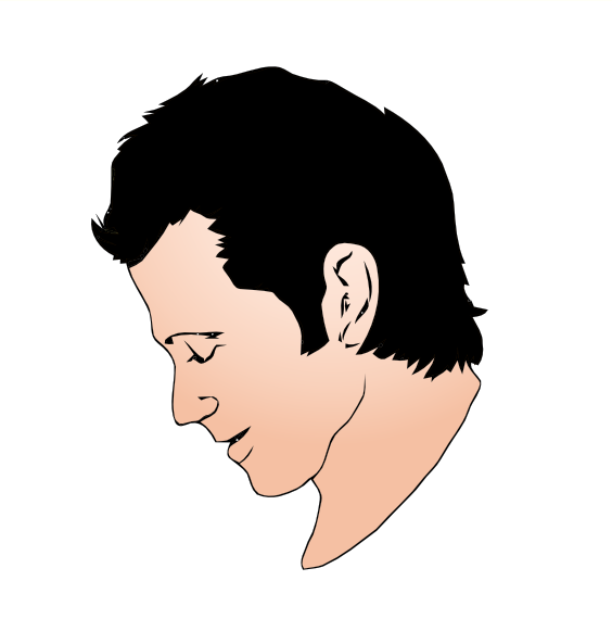 chin clipart boy side view