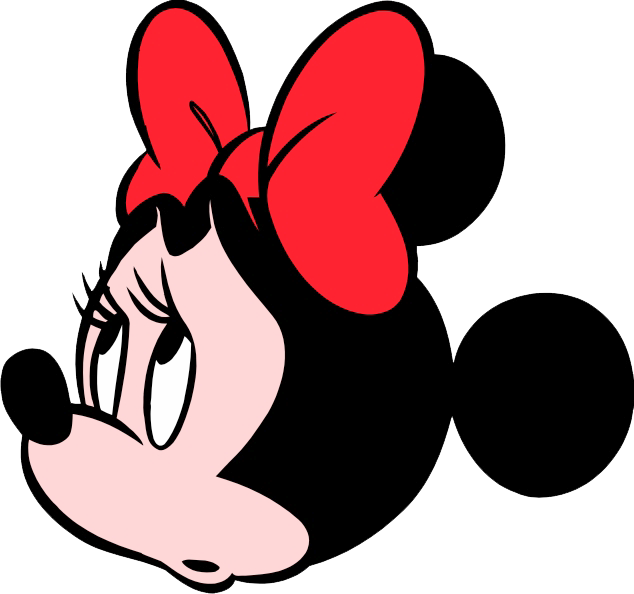 Printable minnie silhouette best. Clipart face mouse