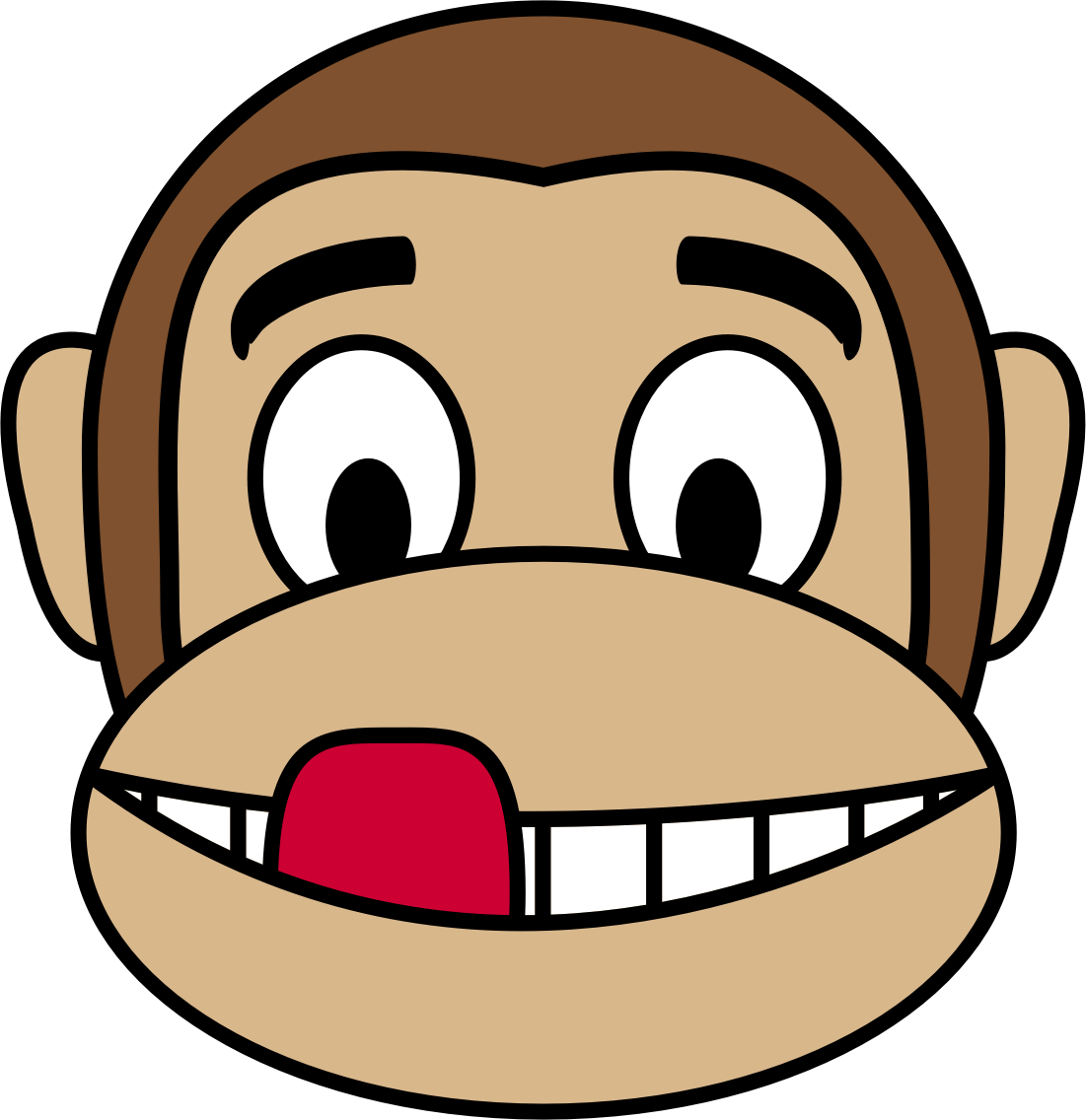 clipart face orangutan