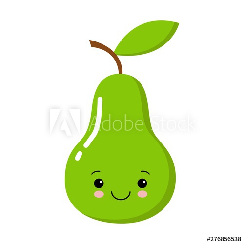 pear clipart face