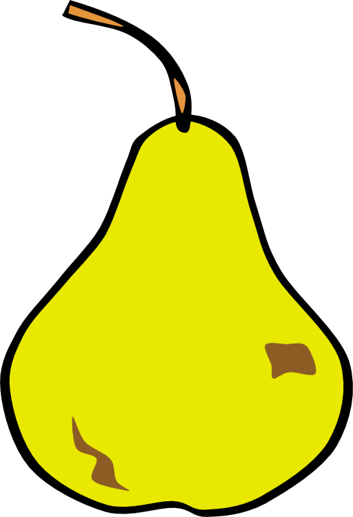 clipart face pear