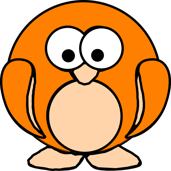 Orange clip art at. Clipart penguin face