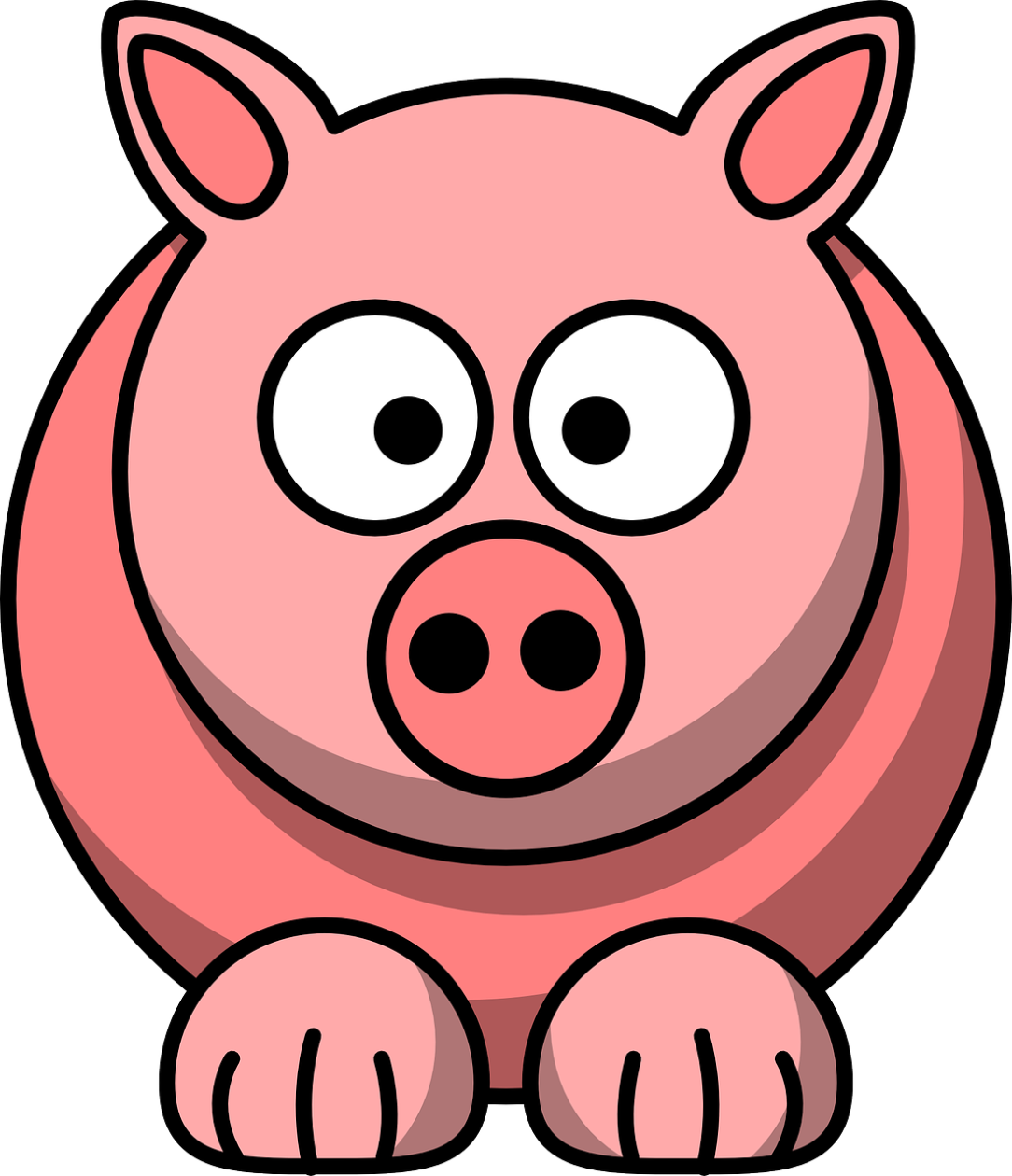 pig clipart shadow