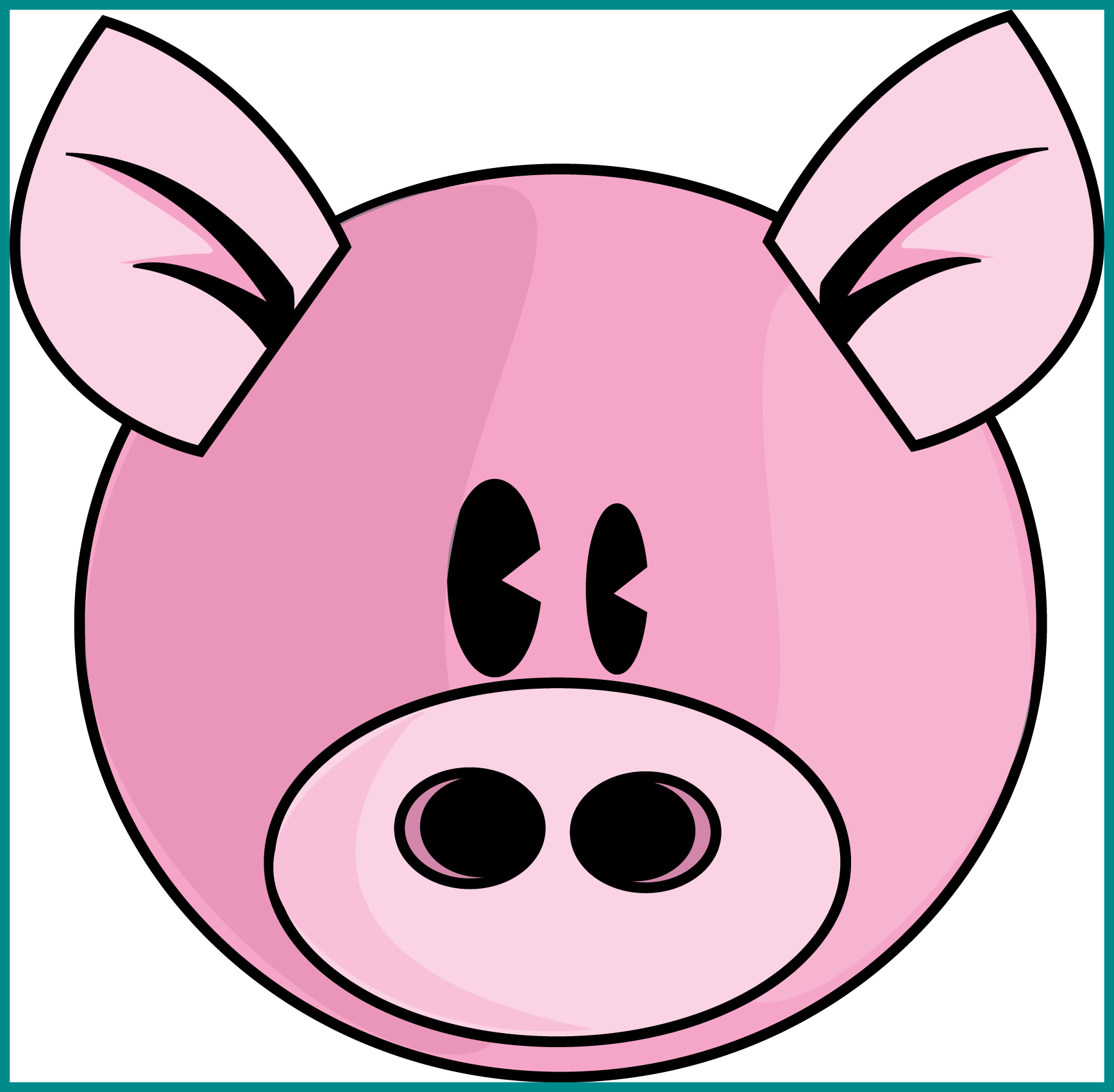 face clipart pig