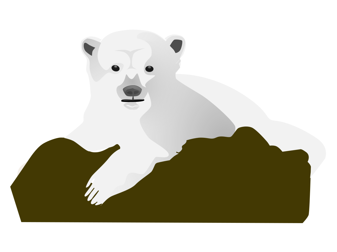 clipart face polar bear