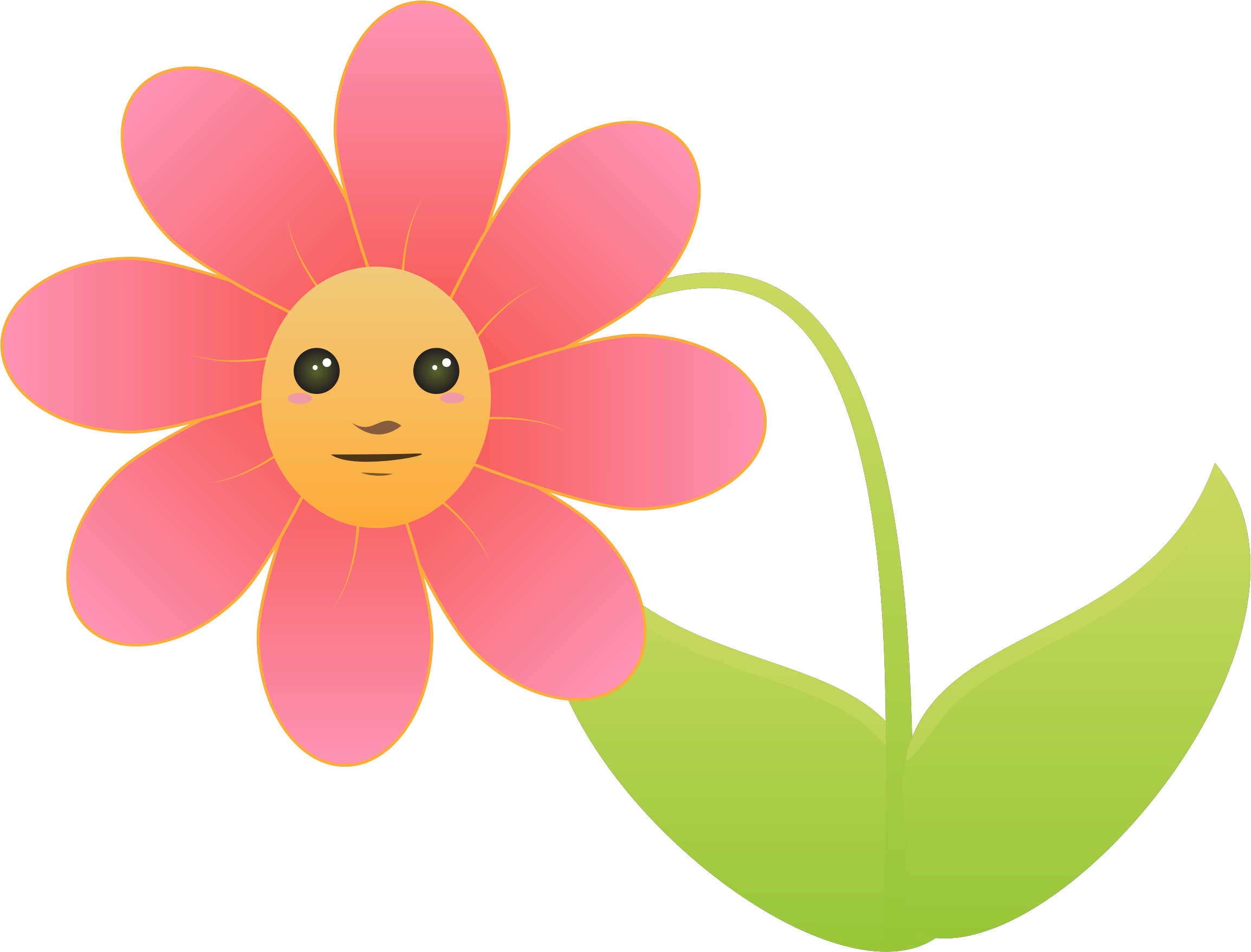 Face flower pencil and. Flowers clipart smile