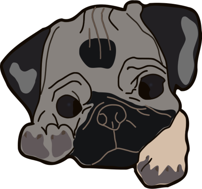 clipart face puppy