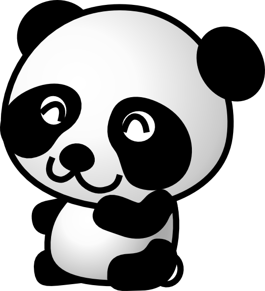 clipart panda little panda