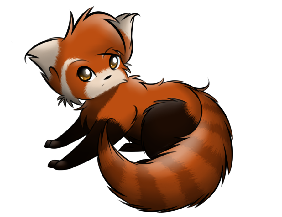 clipart face red panda