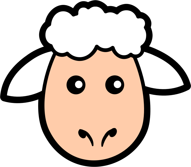 clipart face sheep