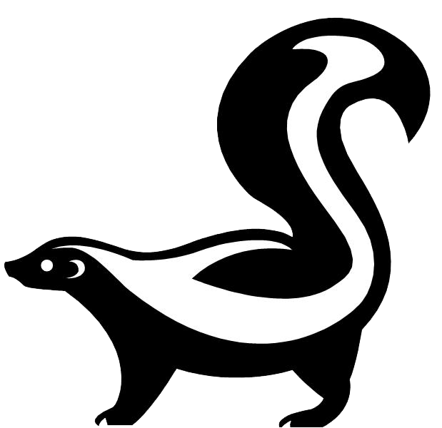 Clipart face skunk. Cartoon drawing of letterboxing