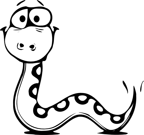 Black and white bourseauxkamas. Cute clipart snake