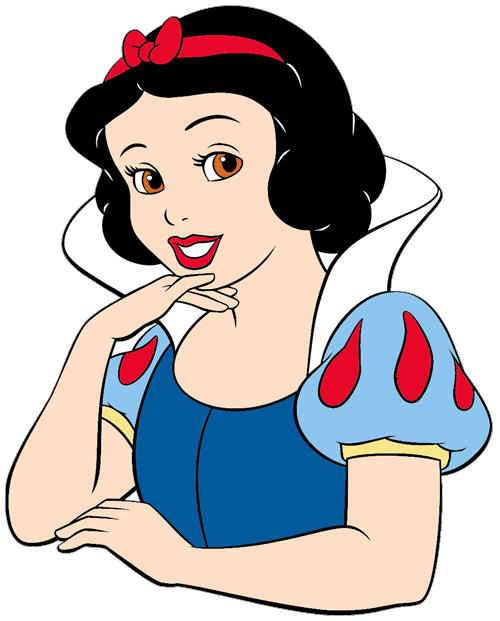 clipart face snow white