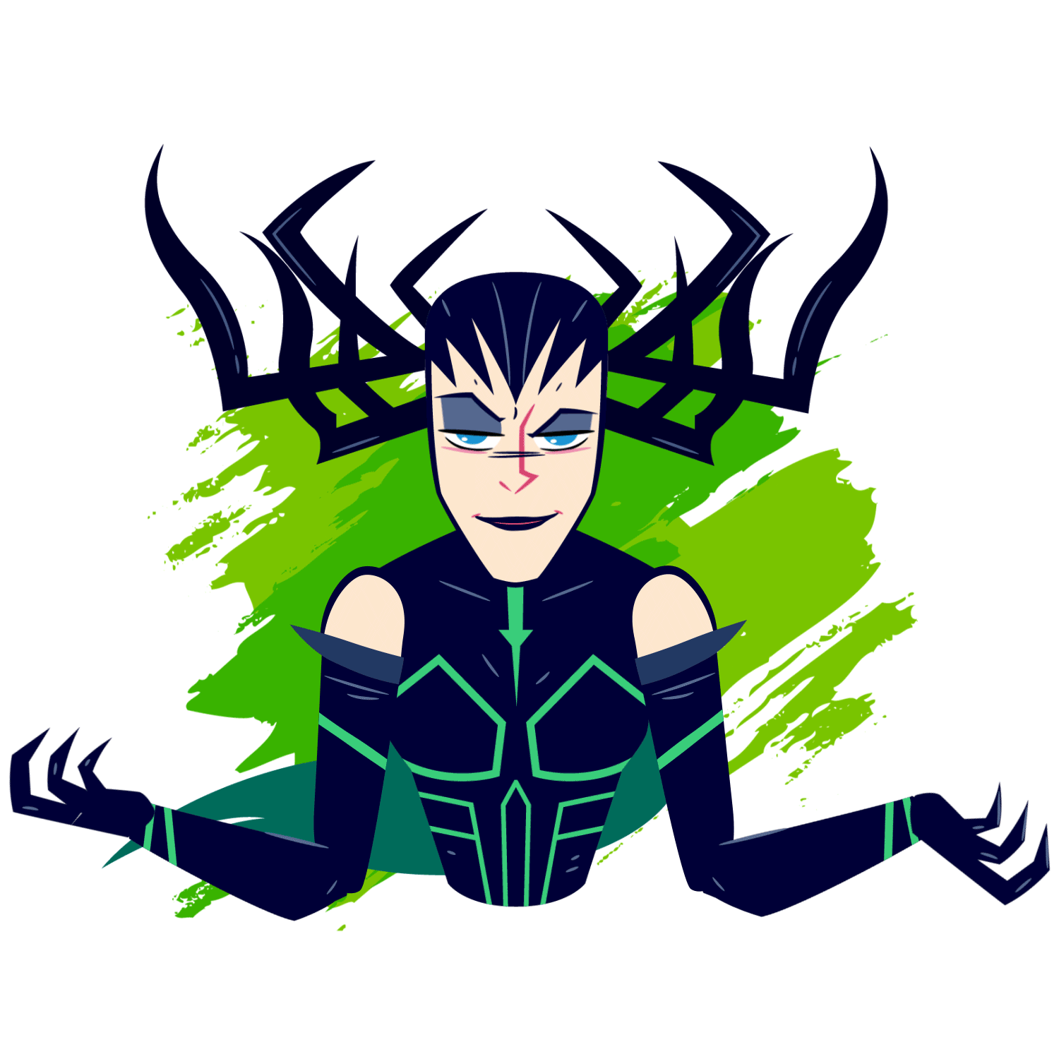 Vector and clip art. Face clipart thor