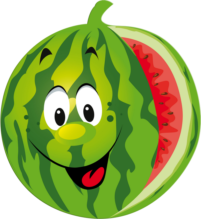 clipart face watermelon
