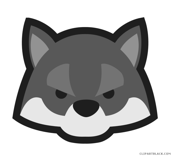 Face clipart wolf. Clipartblack com animal free