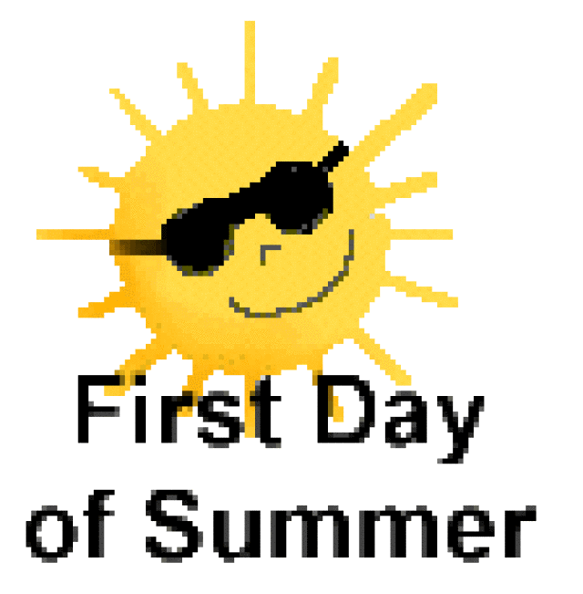 First day of summer. Sunglasses clipart kid