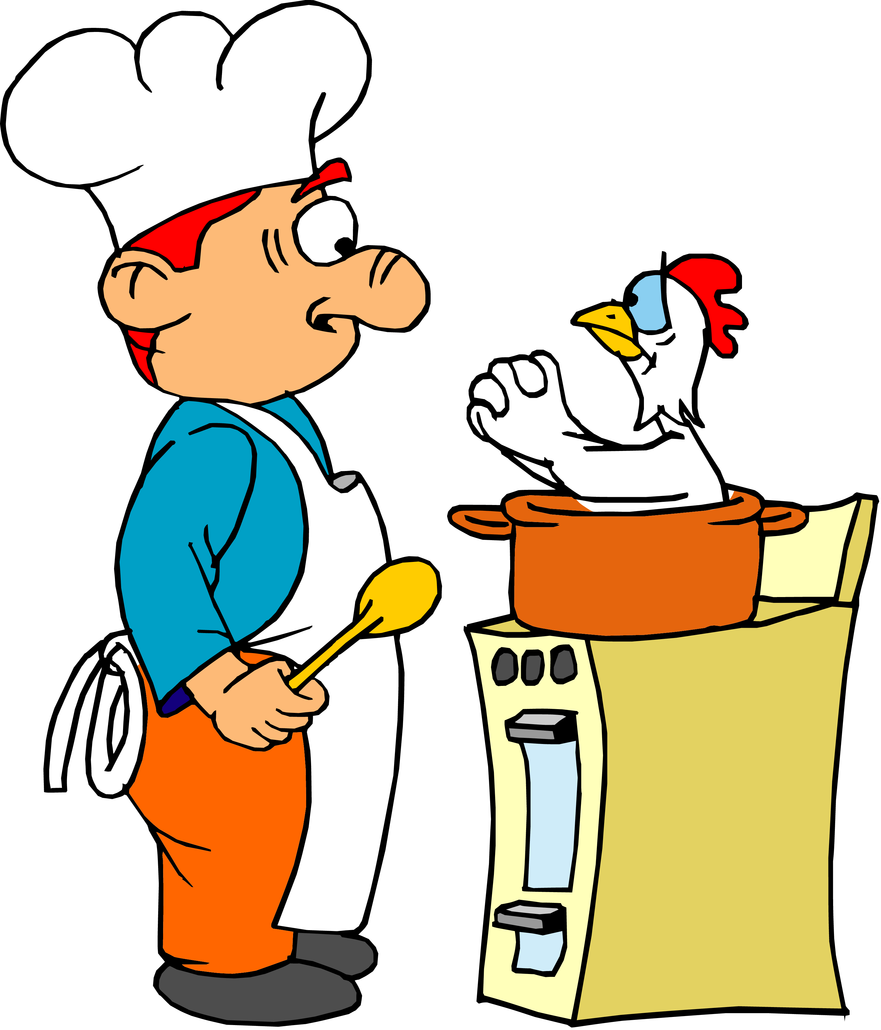 Cooking clipart animated. Chick bbq jokingart com