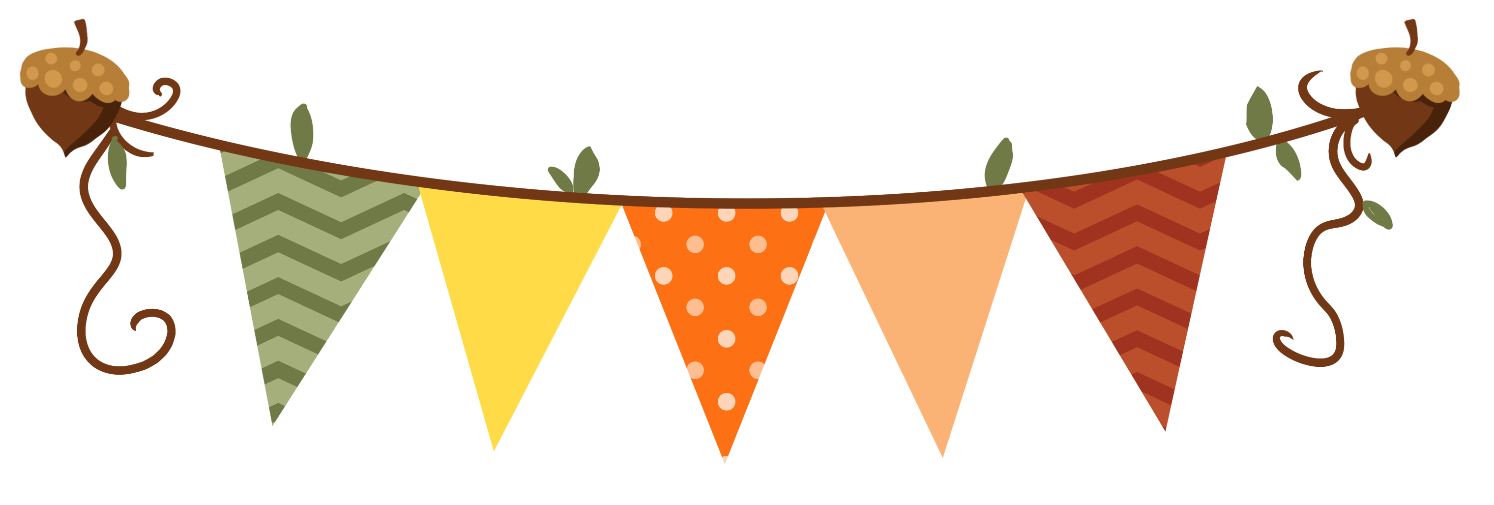 Clipart fall bunting. 