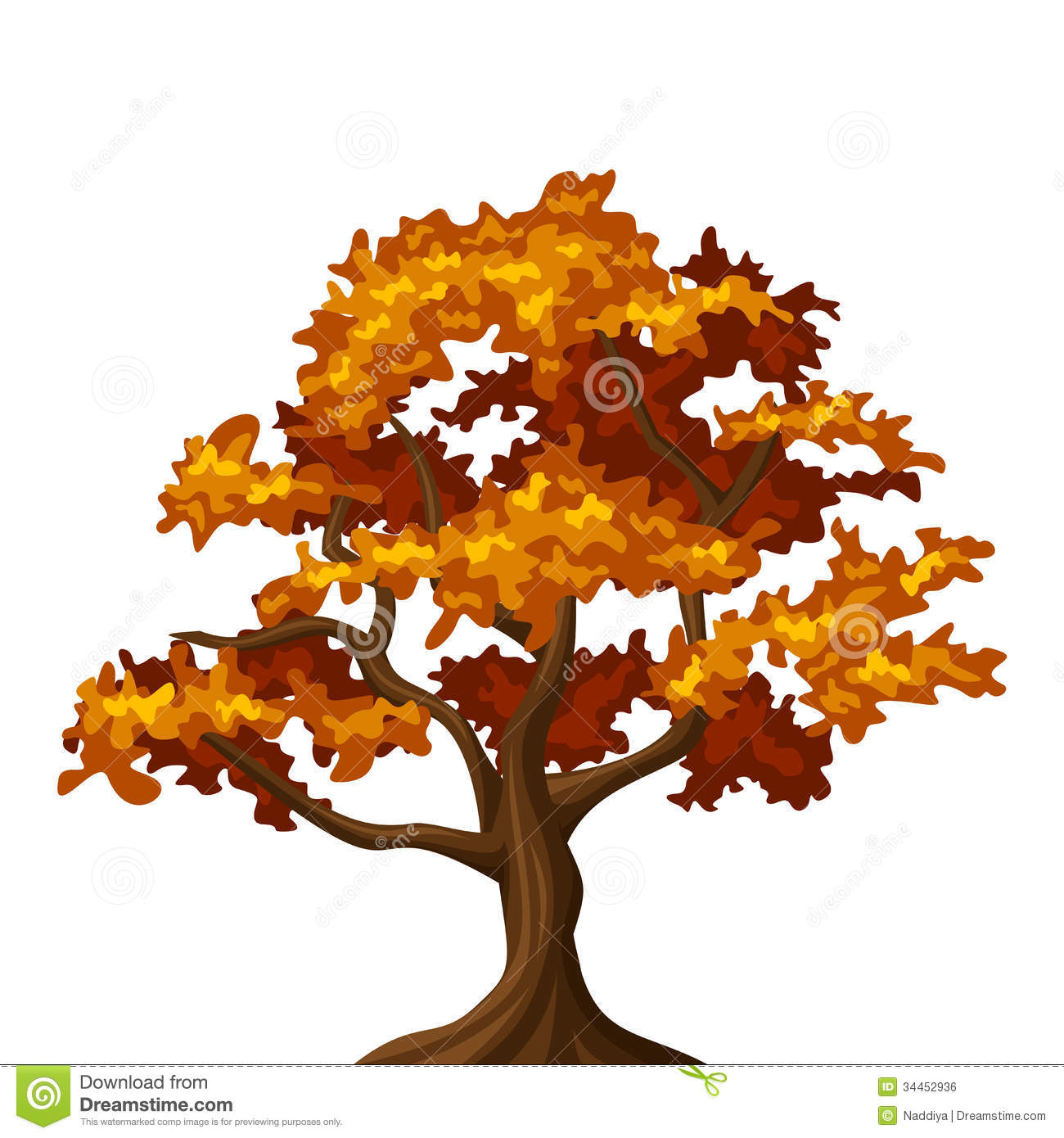 clipart fall fall oak tree